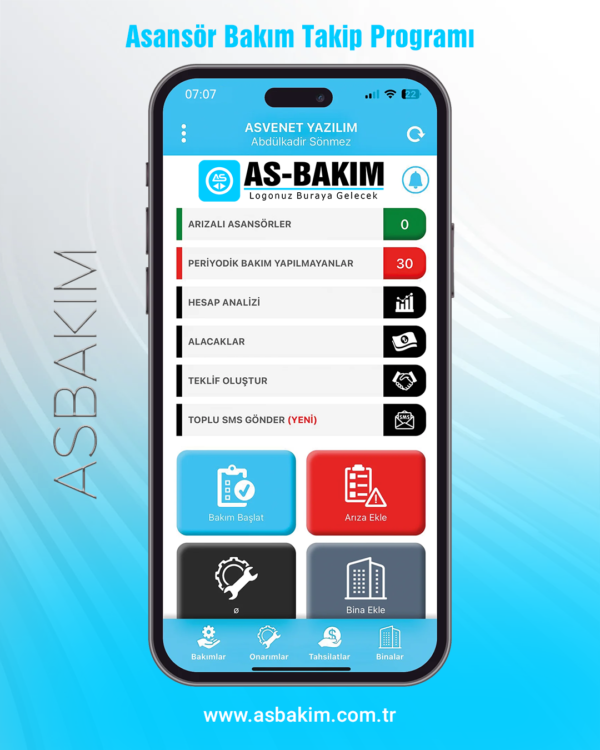 Asansör Takip Programı Paketi - AsBakım